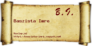 Baszista Imre névjegykártya